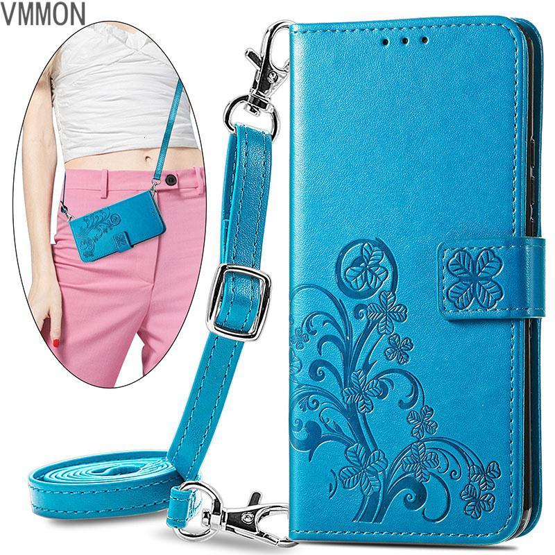 VMONN华为P50手机壳全包支架 P50pro翻盖式纯色单肩保护皮套新款防摔女